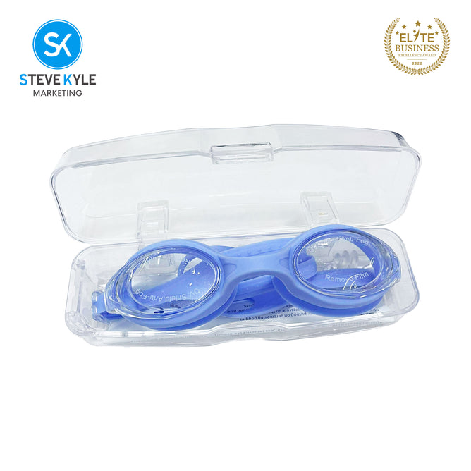 Steve Kyle UV Protection Ergonomic Fit Transparent Lens Adjustable Silicone Strap Anti-Fog Swimming Goggles
