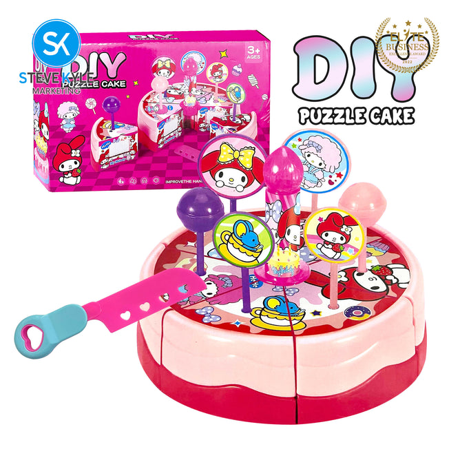Steve Kyle DIY Delicious Puzzle Cake Toy Set Pretend Play Birthday Gift For Kids