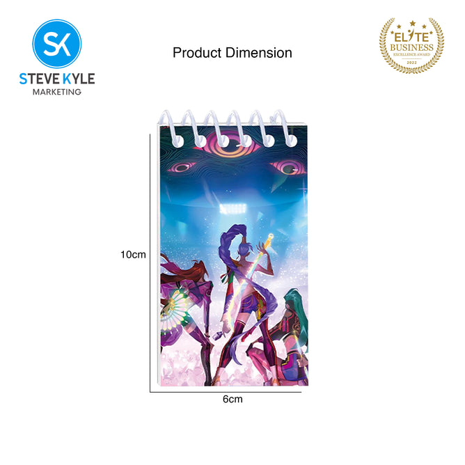 Steve Kyle Ten Pieces Colorful Girl Group Mini Spiral Notebook Collection 24 Pages For Party Giveaway Classroom Supplies