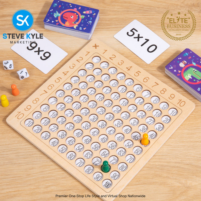 Wooden Math Game, Wooden Math Multiplication and Addition Board for Kids Best Gift for Kids