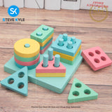 Wooden Educational Toys Shape Puzzle Color Geometric Board Jigsaw Blocks Best Gift Toys for Kids