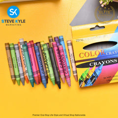 24 Colors Regular Crayon Size Stationery School Supplies for Kids