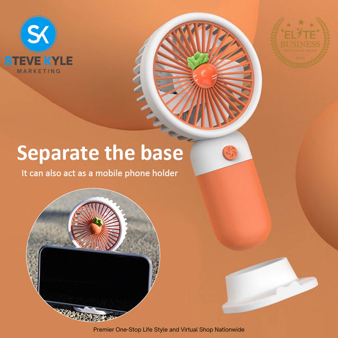 Candy Color Summer Cooler Portable Fan Handheld Mini Fan USB Rechargeable Portable Fan