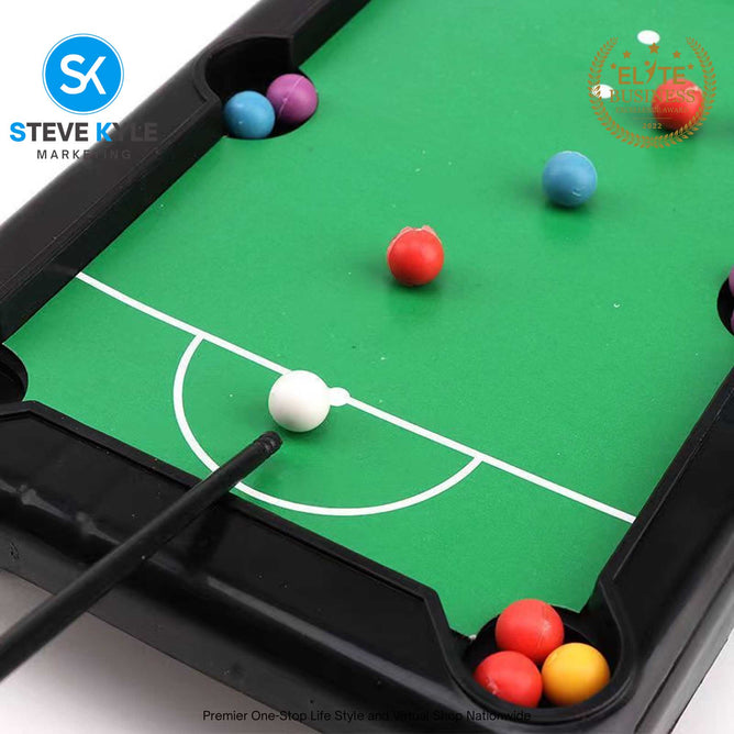 Billiard Ball Snooker Pool Table Top Game Set Kids Toy