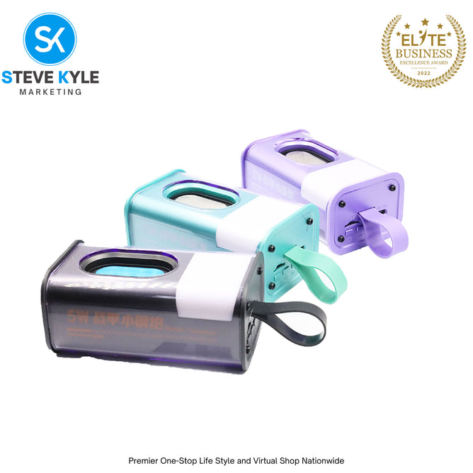 5W Speaker Battle Armour Wireless Bluetooth Splash Proof Speaker With Led Light