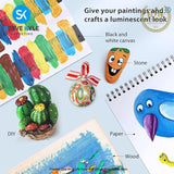 12 Colors Premium Acryclic Paints with 3 Brushes For Students, Crafters & Artists