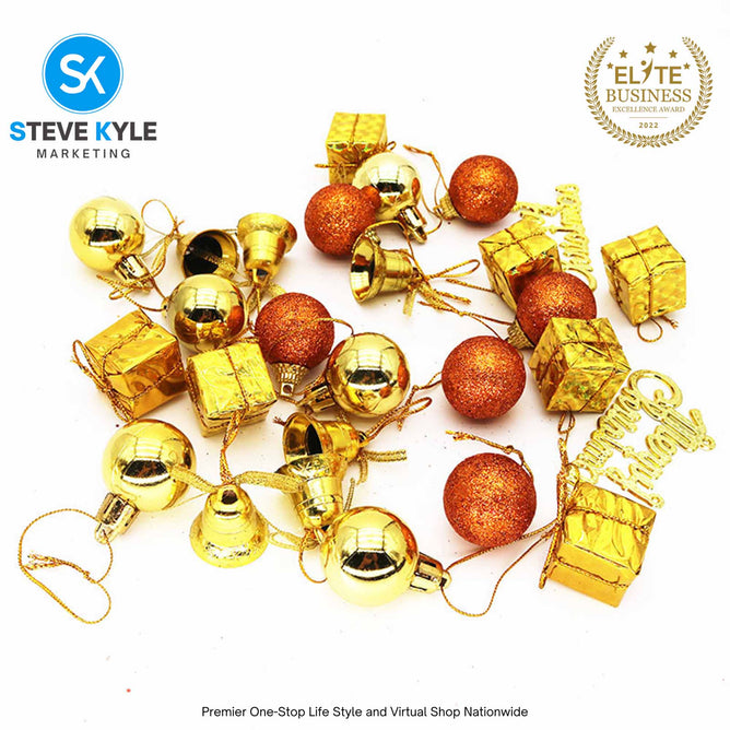 26pcs Christmas Decor Set for Christmas Tree Hangings Ornaments 2025 Holiday Party Decorations