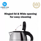 2L Capacity Fast Boiling Electric Kettle Stainless Steel Easy & Convenient Water Heater