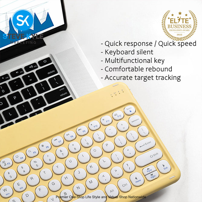 Slim Rechargeable Bluetooth Keyboard with Bluetooth Mouse set
