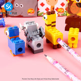 DIY Creative Building Blocks Pencil Sharpener Stationery Kindergarten Kids Puzzle Toy