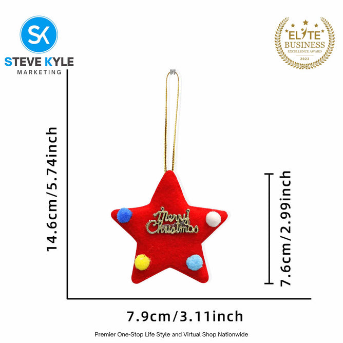 Cute Christmas Tree Hanging Ornaments Felt Pendant Doll Deer Snowman For Xmas Home Decor