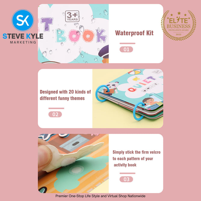 Activity Binder Quiet Book Preschool Montessori Toys for kids Autism Sensory Educational Busy Book