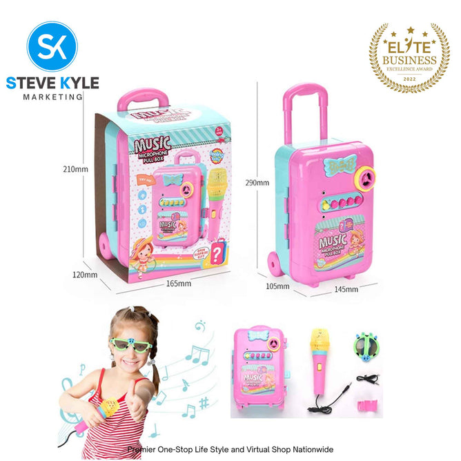 Singing Microphone Pull Box/ligth With Sound And Music Party Song For Children Brst Gift