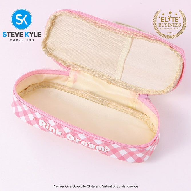 Big Capacity Transparent 2 Layer Pencil Case Kawaii School Students Pencil