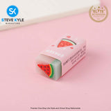 3PCS Fruit Eraser Soft Rubber Kawaii School Office Supplies Students Stationery Korean