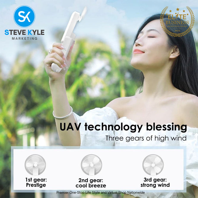 Portable Fan Foldable Small Fan Mini Handheld Fan USB Rechargeable Silent Handheld Folding Fan