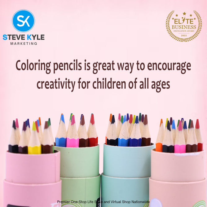 12 Colors Creative Stationery Color Pencil Best Gift for Kids Draw with Colorful Design with Box