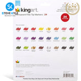 Studio Permanent Fine Tip Markers, Set of 24 Colors