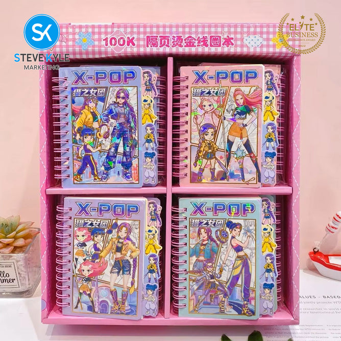 Steve Kyle Colorful Girl Group Mini Spiral Coil Dairy Planner Notebook For Party Giveaway Classroom Supplies