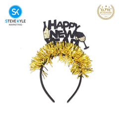 Steve Kyle Happy New Year Glitter Hair Band Headband Party Celebration Accessory