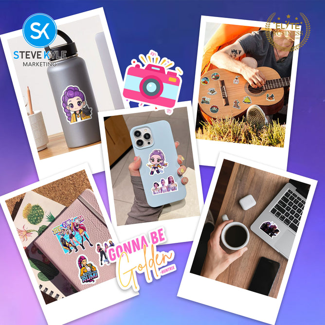 Steve Kyle 104 Pieces Classic Cartoon Character Stickers For Laptop Skateboard Accessories Decorative Sticker Set