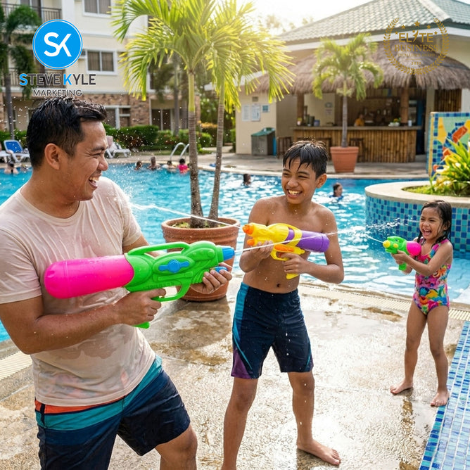Steve Kyle Kids-Adult Colorful Water Blaster Toy For Outdoor Game Summer Fun