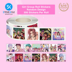 Steve Kyle Five Hundred Pieces Per Roll Stickers Colorful Girl Group Theme For Fun Laptop Skateboard Personal Items