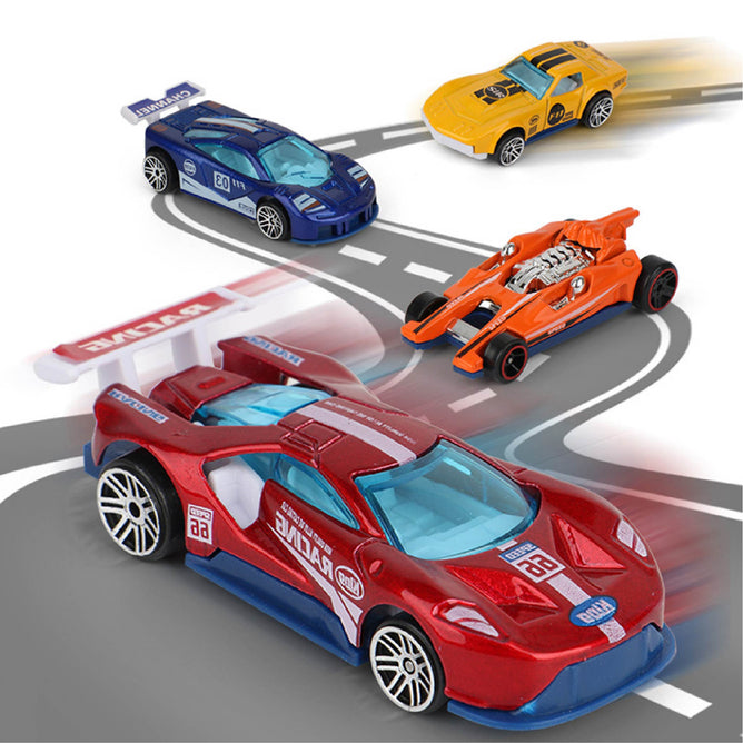 6 Piece Set Diecast 1:64 Alloy Car Model Pull Back Toys Police Racing Car Toys Best gift For Kids