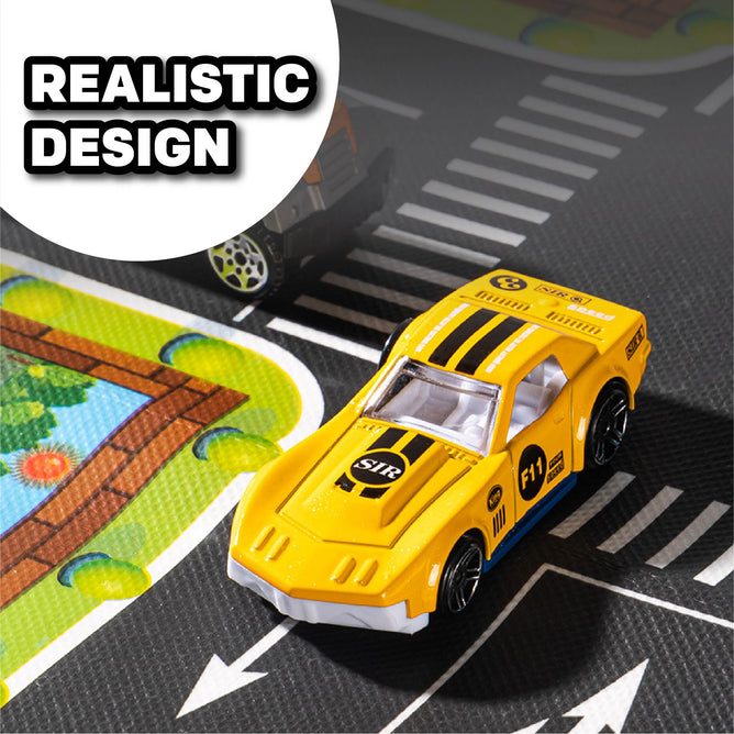 6 Piece Set Diecast 1:64 Alloy Car Model Pull Back Toys Police Racing Car Toys Best gift For Kids