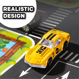 6 Piece Set Diecast 1:64 Alloy Car Model Pull Back Toys Police Racing Car Toys Best gift For Kids