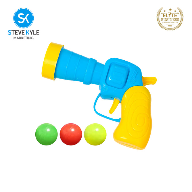 Steve Kyle Interactive Mini Ball Blaster Toy for Kids and Pets