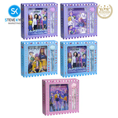 Steve Kyle Colorful Girl Group Theme Spiral A5 Notebook With 1.0mm Ballpoint Pen Random Design-Color For Students School Supplies