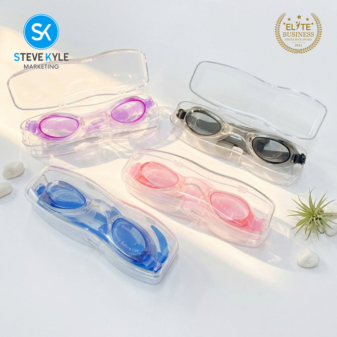 Steve Kyle UV Protection Ergonomic Fit Neon Color Lens Adjustable Strap Anti-Fog Swimming Goggles