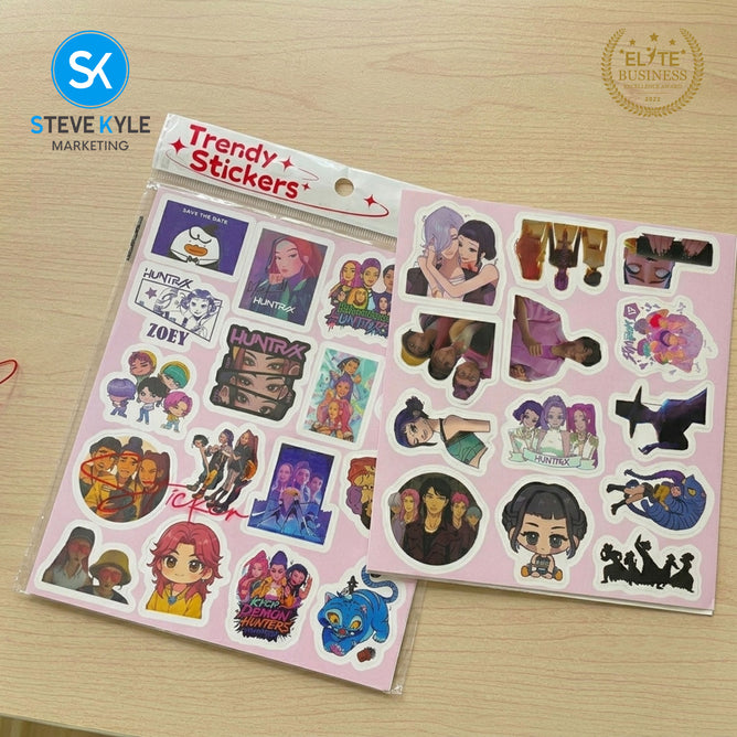 Steve Kyle Colorful Girl Group Random Design Stickers For Fun Laptop Skateboard Personal Items