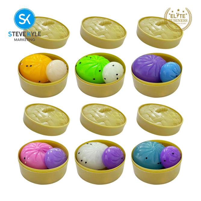 Steve Kyle Simulated Dumpling Squishy Toy Soft Fast Rebound Glitter Face Fidget Squeeze Toy