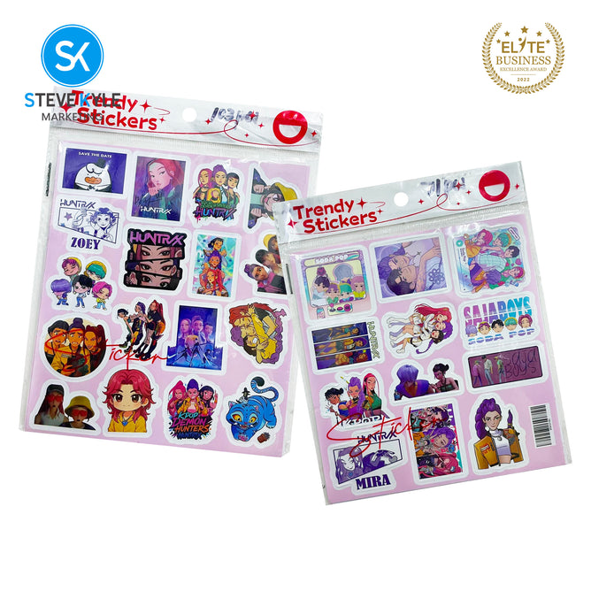 Steve Kyle Colorful Girl Group Random Design Stickers For Fun Laptop Skateboard Personal Items