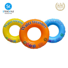 Steve Kyle Inflatable Swim Ring ABCD Series Print For Outdoor Water Fun