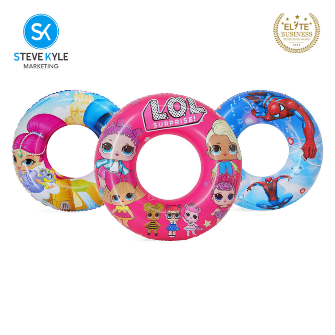 Steve Kyle Inflatable Swim Ring Multi-Character Design For Outdoor Water Fun