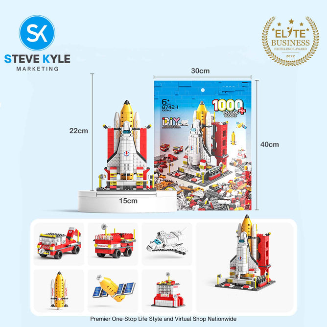 New Building Blocks for Kids Space Rocket Early Learning Best Toys