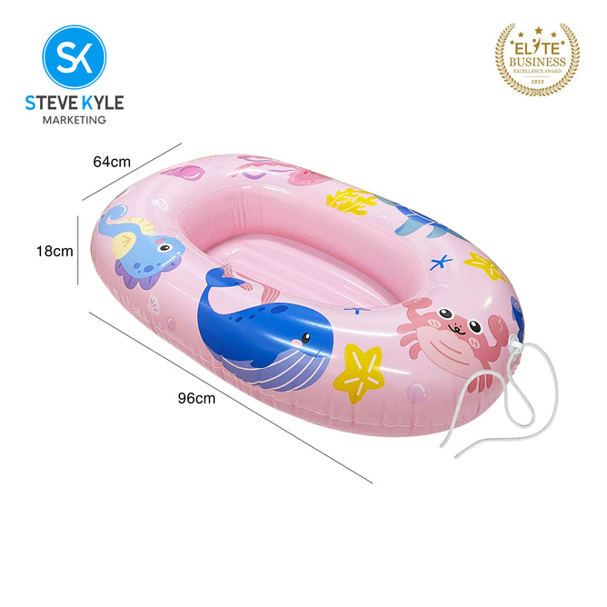 Steve Kyle Inflatable Boat Sea Animals Print  Raft Tube Water Toy
