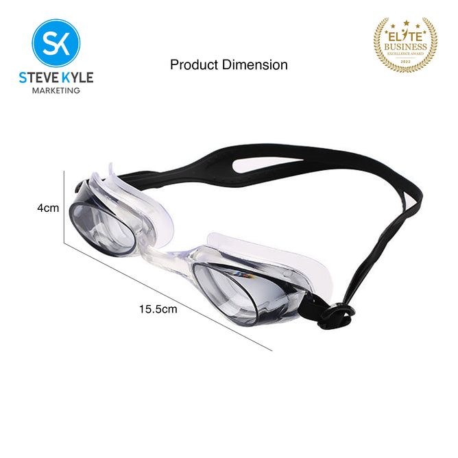Steve Kyle UV Protection Ergonomic Fit Adjustable Soft Silicone Strap Anti-Fog Flexible Swimming Goggles