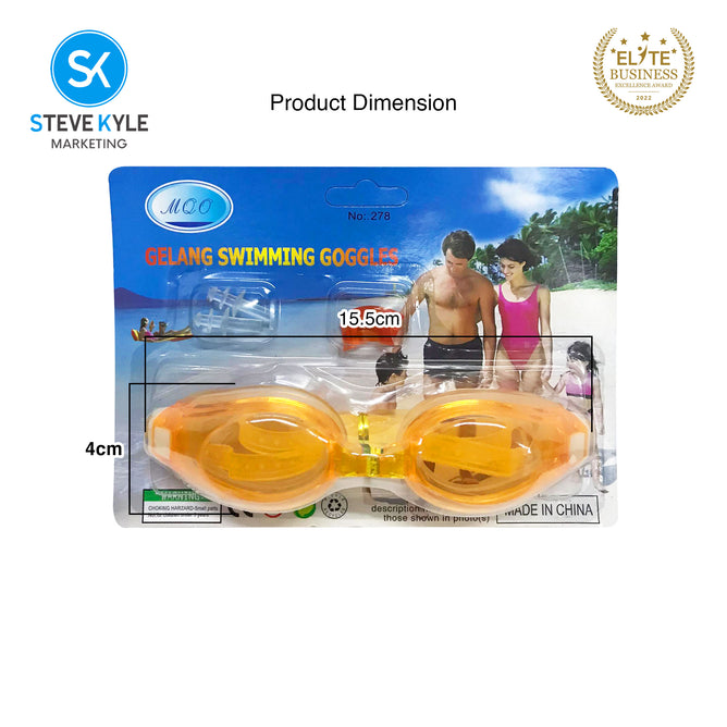 Steve Kyle Gelang Eye Protection With Earplugs Replaceable Nose Bridge Adjustable Strap Anti-Fog Swimming Goggles