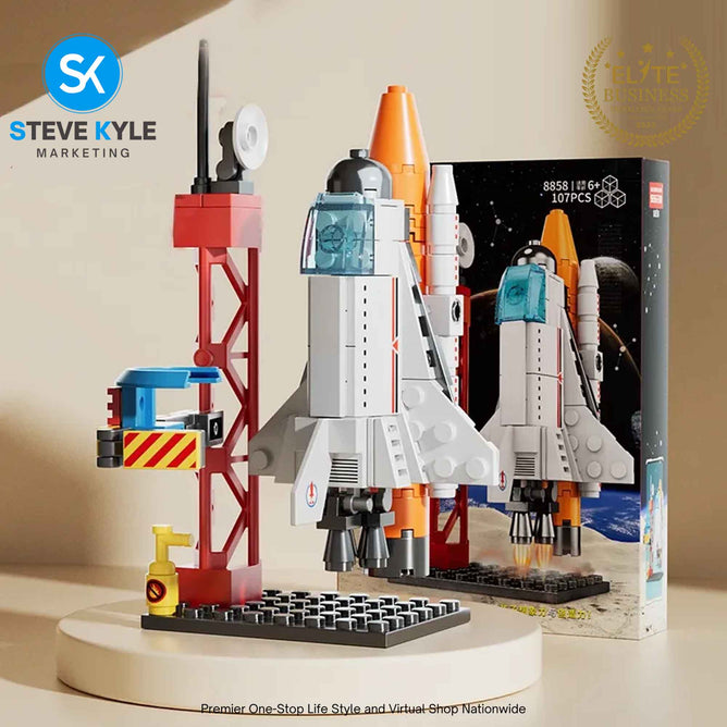Space Rocket Shuttle Deep Launcher Ship Station Port Sets Model Building Bricks Kids Toys