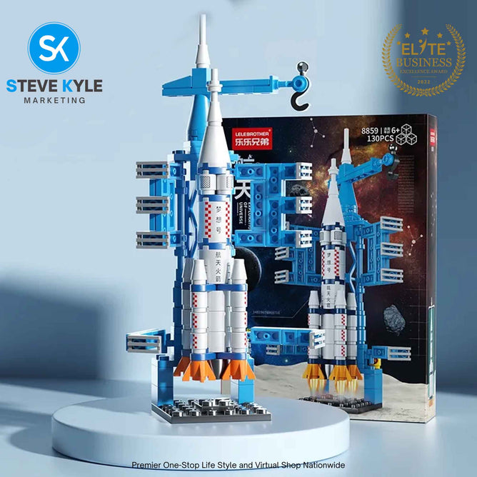 Space Rocket Shuttle Deep Launcher Ship Station Port Sets Model Building Bricks Kids Toys