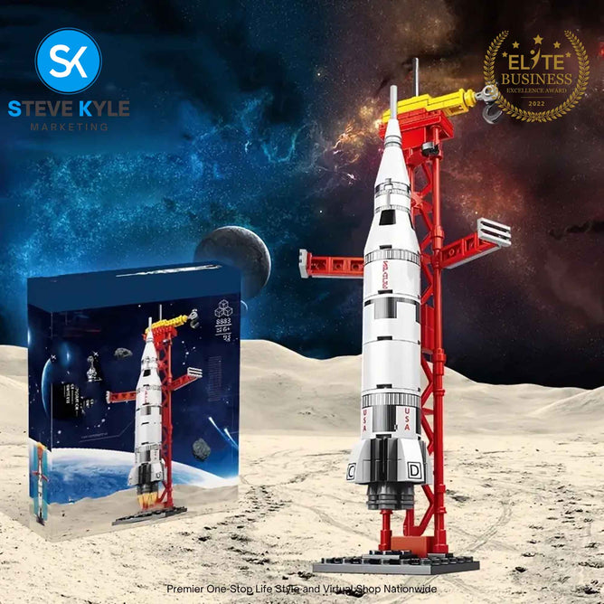 Space Rocket Shuttle Deep Launcher Ship Station Port Sets Model Building Bricks Kids Toys