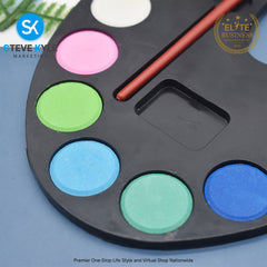 Artist Palette Watercolor Paint with Paint Brush 12 Color Early Learning Kids