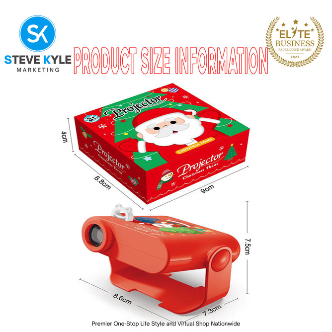 Christmas Projection Lights Cognitive Development Toy Portable Battery-powered Christmas Wall Projection Light