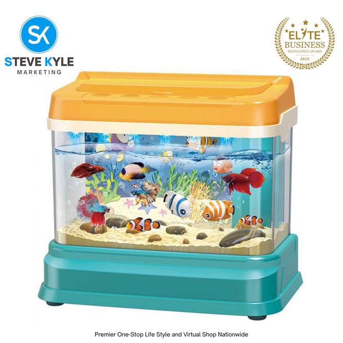 Kids Aquarium Fish Tank - Small Aquarium Toys  Fishing Toys with Music and Lighting Best Gift Toys