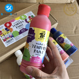 6 Colors Non Toxic Paint Set Washable Tempera for Kids Normal & Glitters