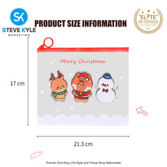 Christmas Themed Cartoon Ziplock Bag - Zipper Pouch  (1PC Random)